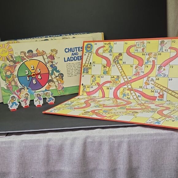 Vintage, 1979, Milton Bradley, Chutes & Ladders Board Game, #4555 - Picture 2 of 9